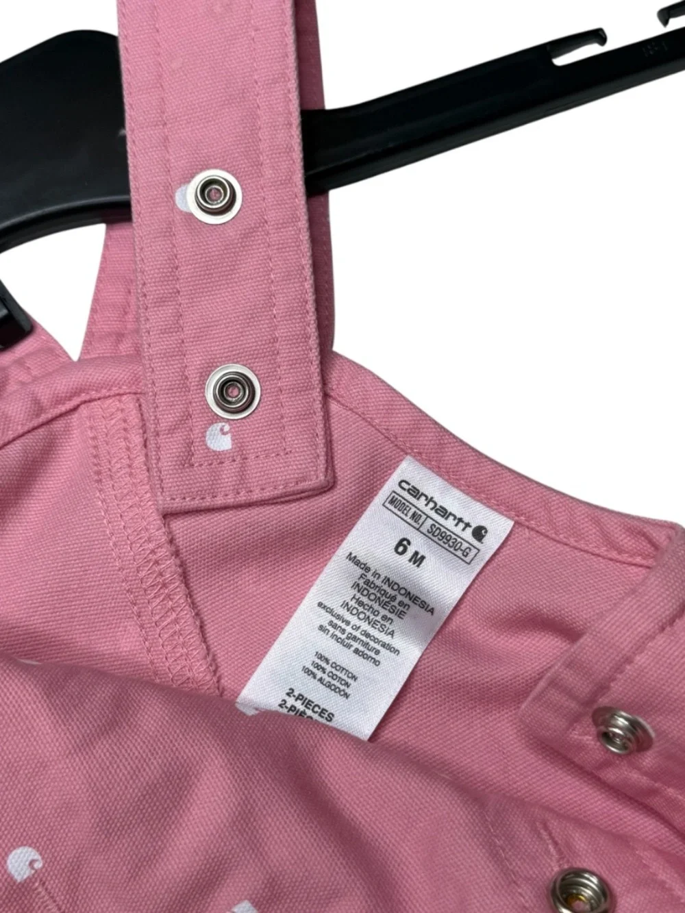 Carhartt Rose Pink White Polka Dots Ruffle Pocket Shortails